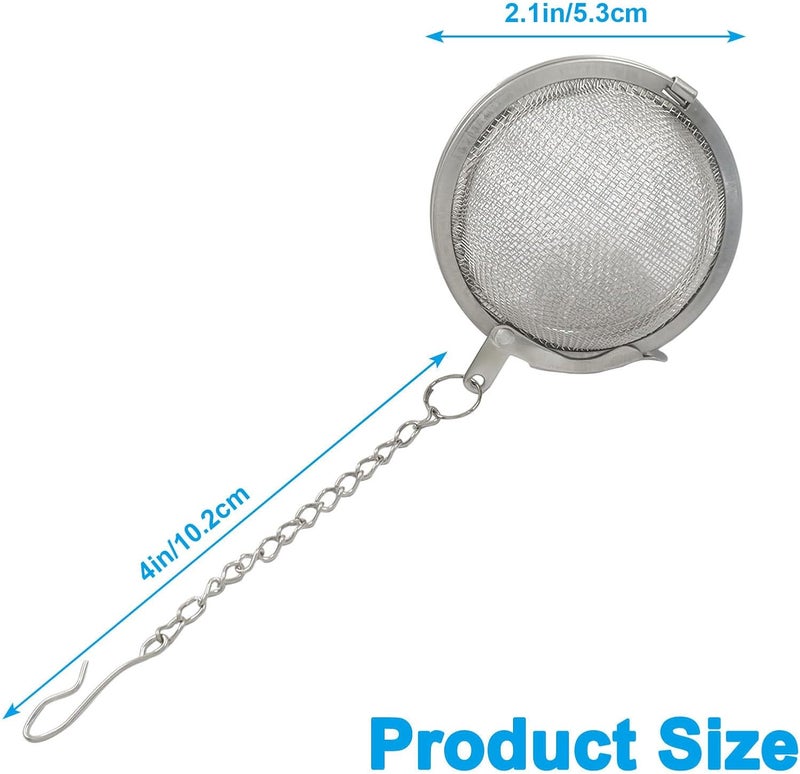 OSVJE 10 PCS Premium Tea Infuser, Upgraded Loose Leaf Tea Steeper Strainer, Extra Fine Mesh Ball for Herbal Spices Seasonings - Image 2